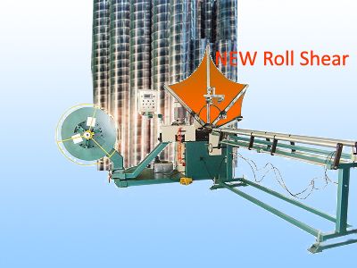 Roll shear spiral duct machine