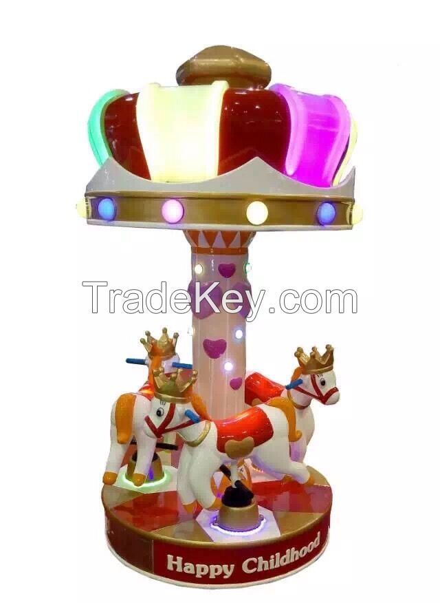 coin operated children horse rider mini amusement park carousel rider equipment