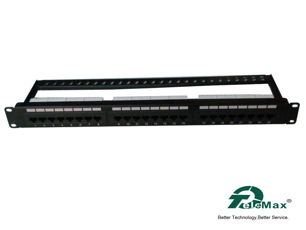 TeleMax Cat.6 UTP Patch Panel 24 Ports Dual IDC Keystone Type