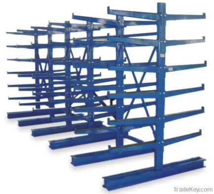 Double arms cantilever storage shelf