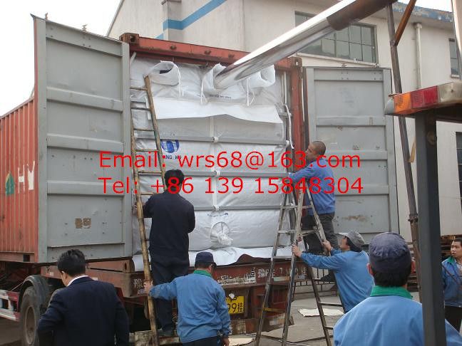 PP woven dry bulk container liner bag for PP, PE, PVC, PET, PBT resin