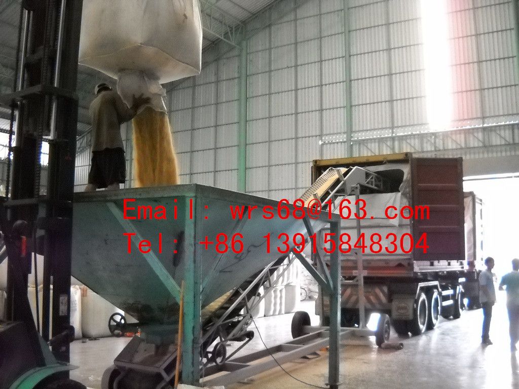 Conveyor Belt or gravity loading Food grade PP woven dry bulk container liner bag for wheat / soybean / rice / malt /grain