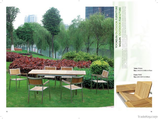 Garden extension dining table set