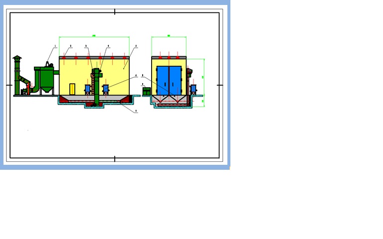 Blasting Room With Abrasive Recovery