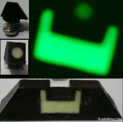 Glock glow night front & rear sight set pair g17 clock 17 luminous