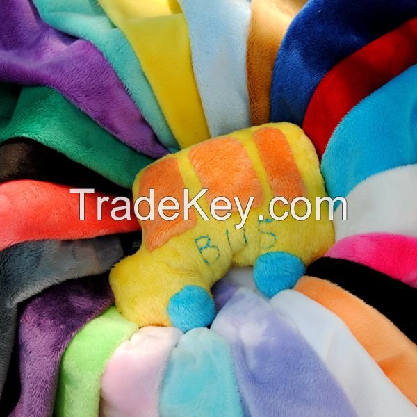 100% Polyester 26 Colors Plain Design Smooth Minky Fabric