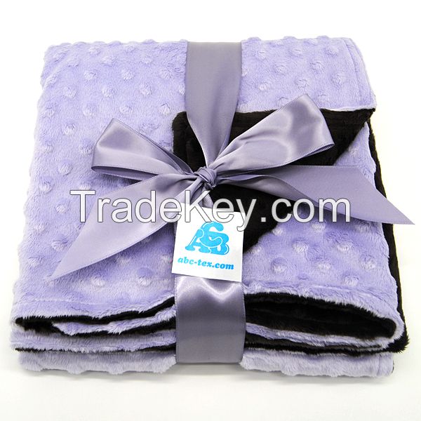 100% Polyester Custom Size Super Soft Minky Baby Blanket