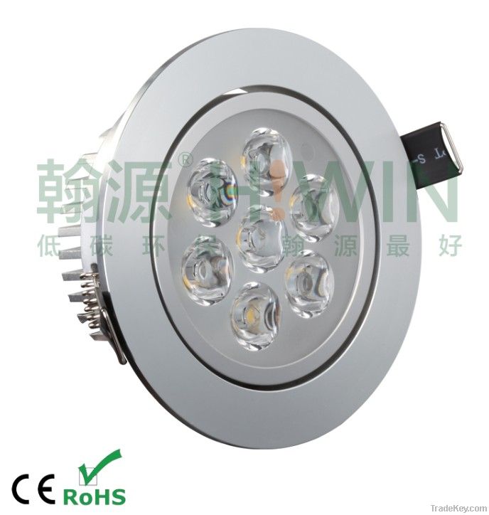 7w led downlight recessed ceiling spotlights 85v~265v