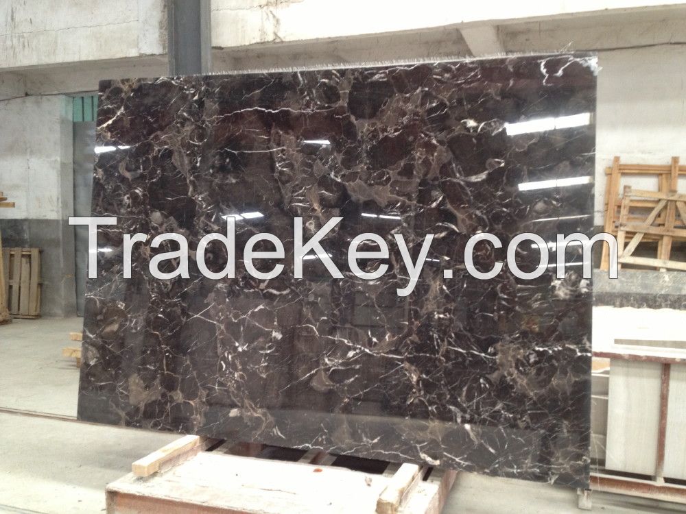 China Dark Emperador marble slab