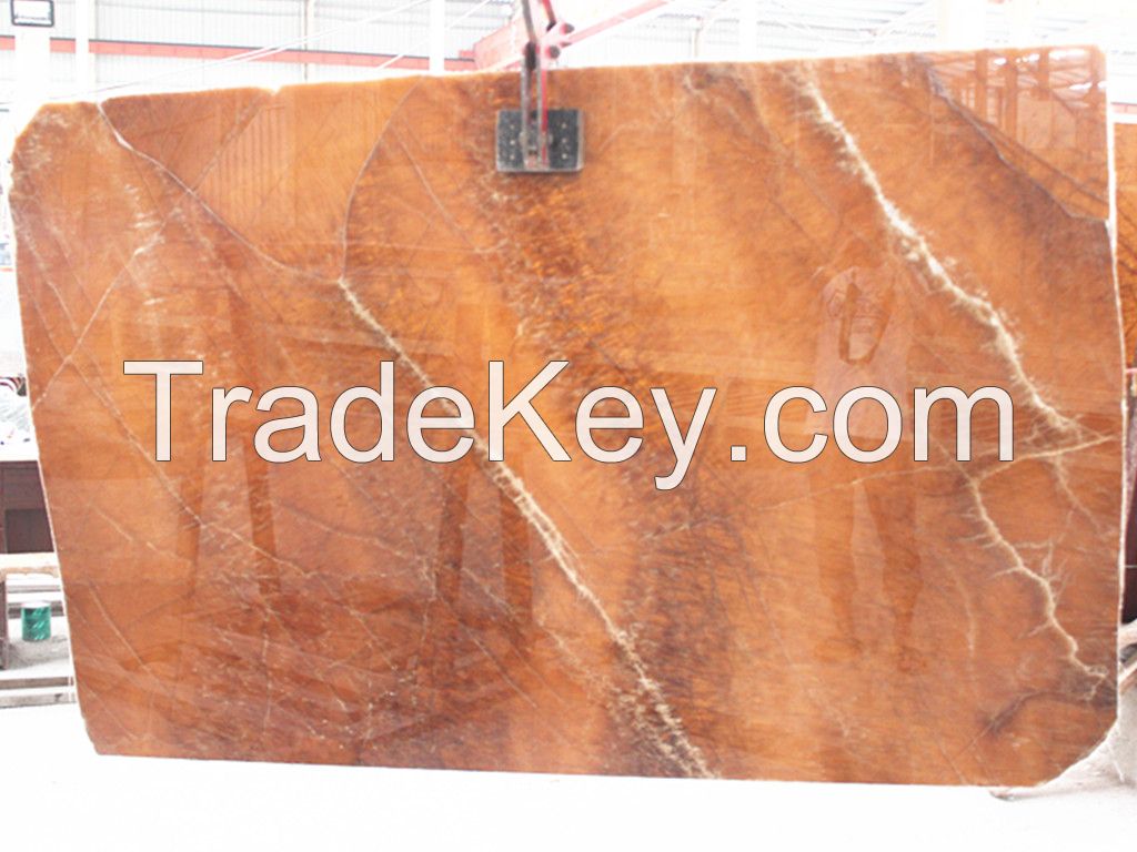 Natural brown golden onyx marbls slab