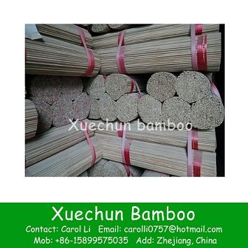 Raw bamboo incense stick for India