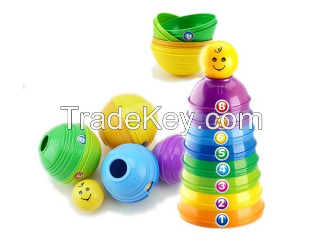 Puzzle toys stacked cups