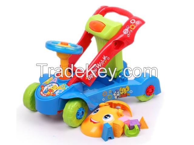 Multifunctional educational baby walker toys 2 in 1(ride-on or push forward)