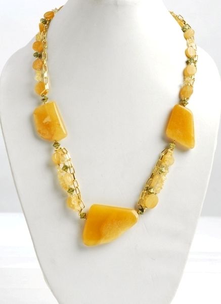 Yellow Quartz Necklace