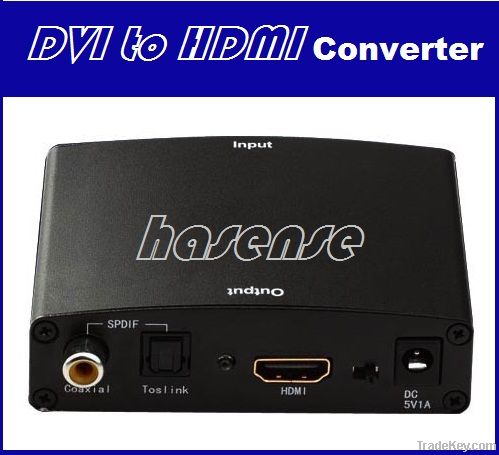 DVI+R L Audio to HDMI Converter