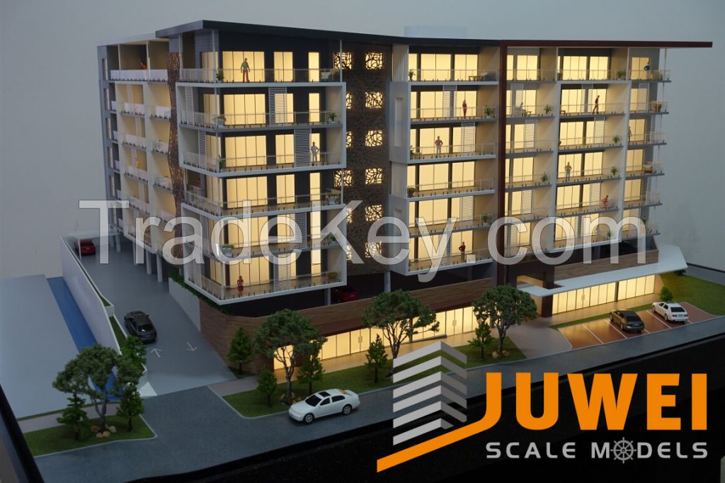 Residential Architectural Scale Building Model of Apartment with Light (JW-29)