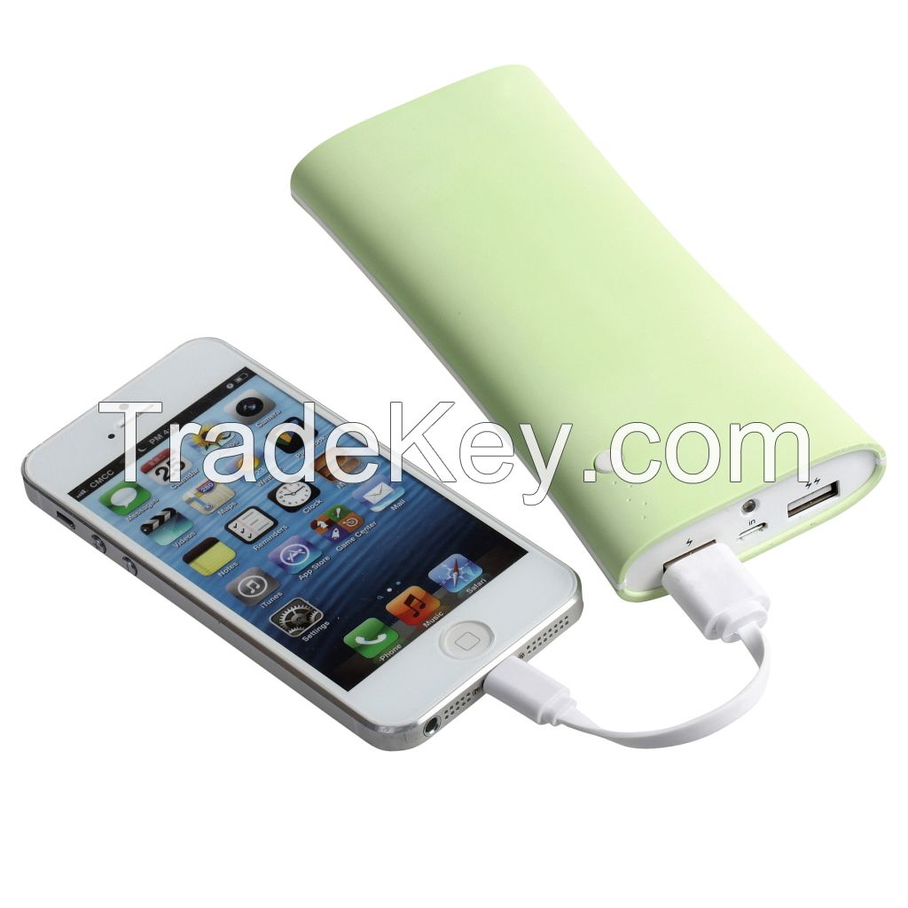 High Capacity Slim power bank, 10000mAh . Dual USB , CE/RoHs/FCC/Patent