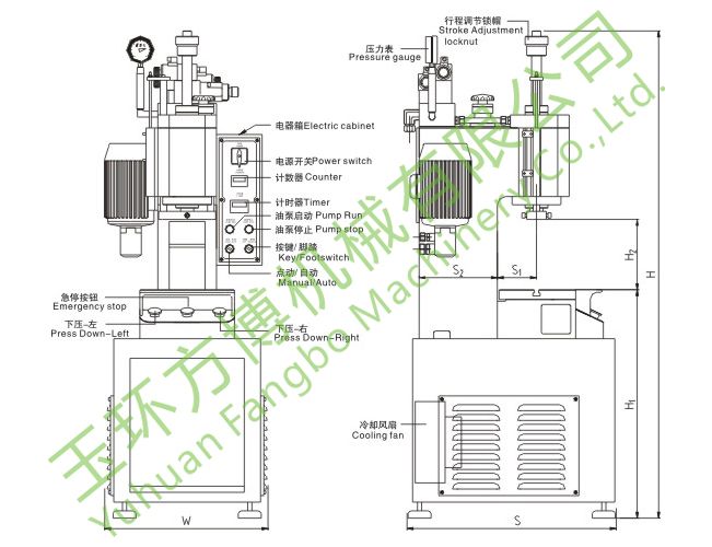 RIYI FBY-C series of desktop single-column Hydraulic Press Machine