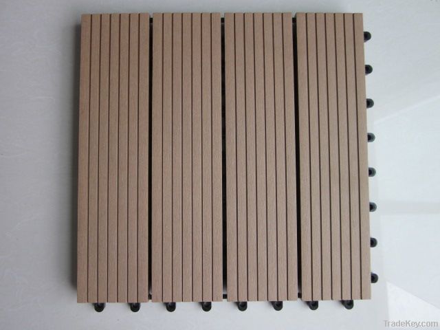 Interlocking WPC decking tile