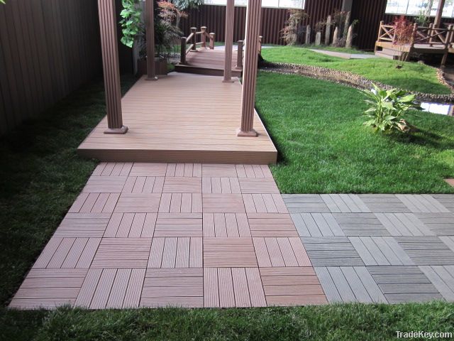 Interlocking WPC decking tile