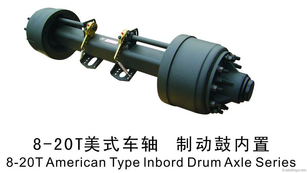 American type in-board trailer axles