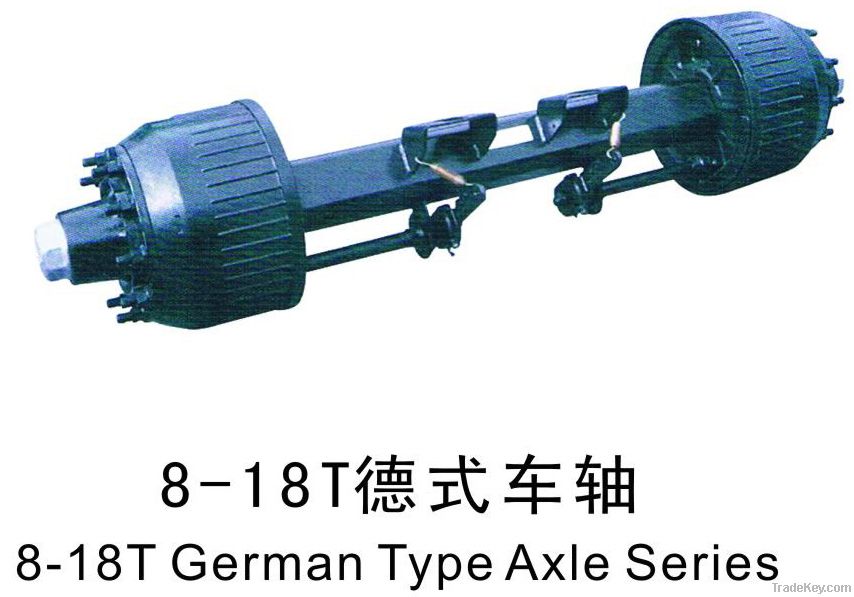 German type trailer rear axles