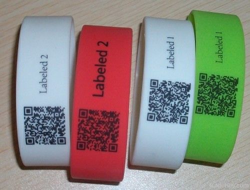 2013 Trendy QR Code Silicone Wristband ID Silicone Bracelet