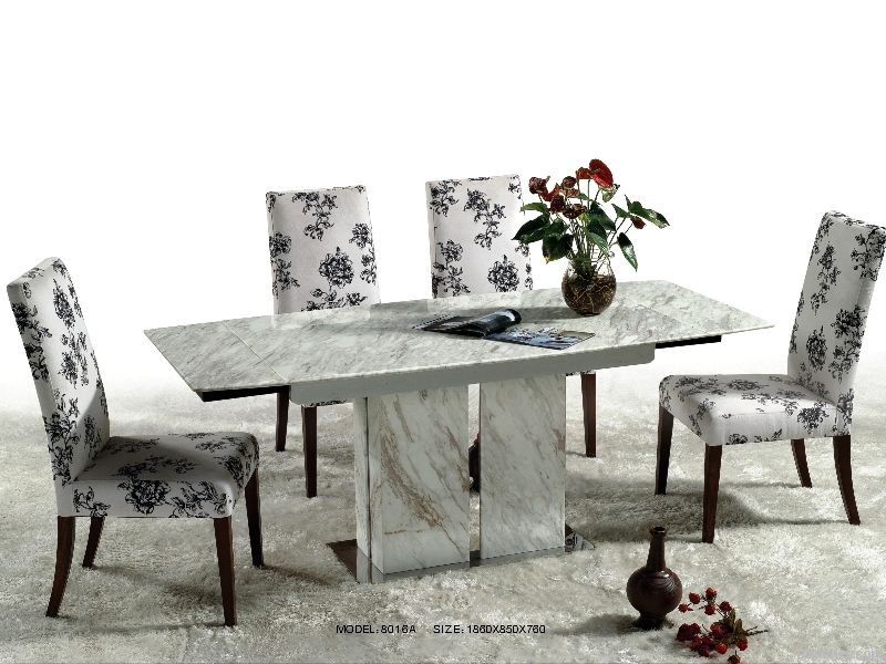 Marble dining table set