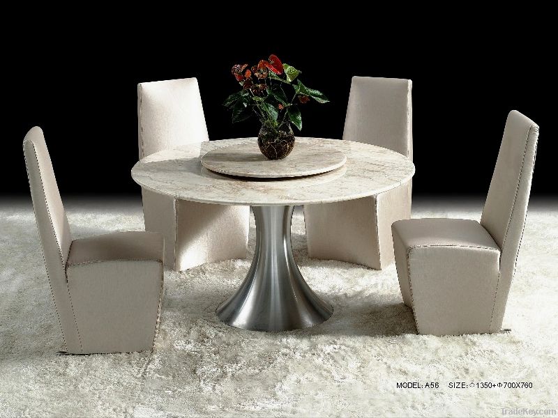 Marble dining talbe set