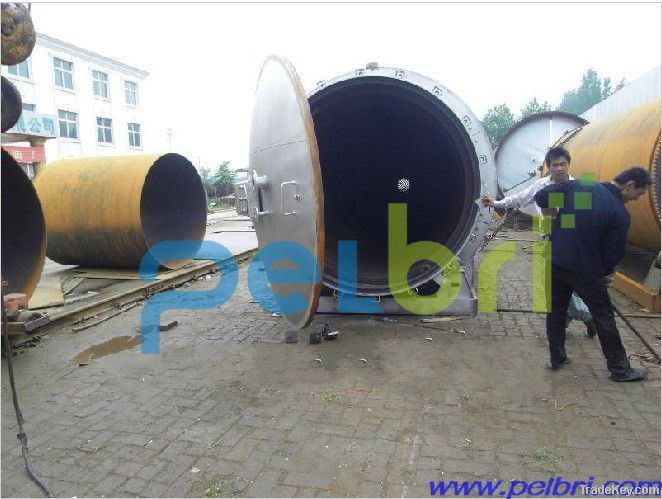 Full-open door tyre pyrolysis plant