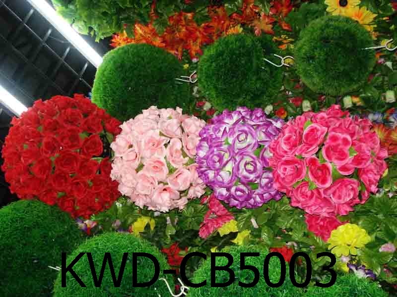 Artificial silk kissing rose flower ball beautiful for wedding