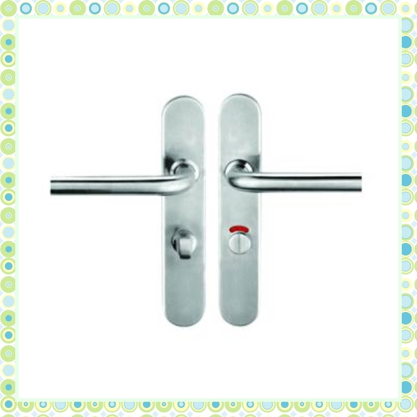 Stainless Steel Door Handle On Long plate