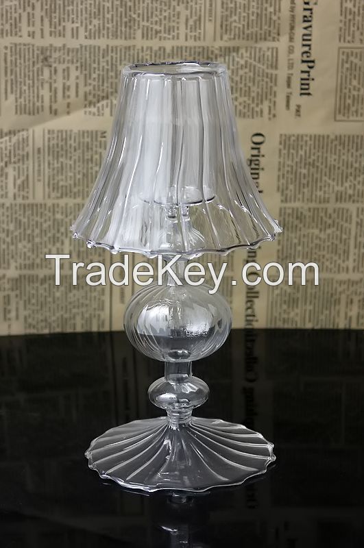 Glass candle holder for tealight or votive candle holder