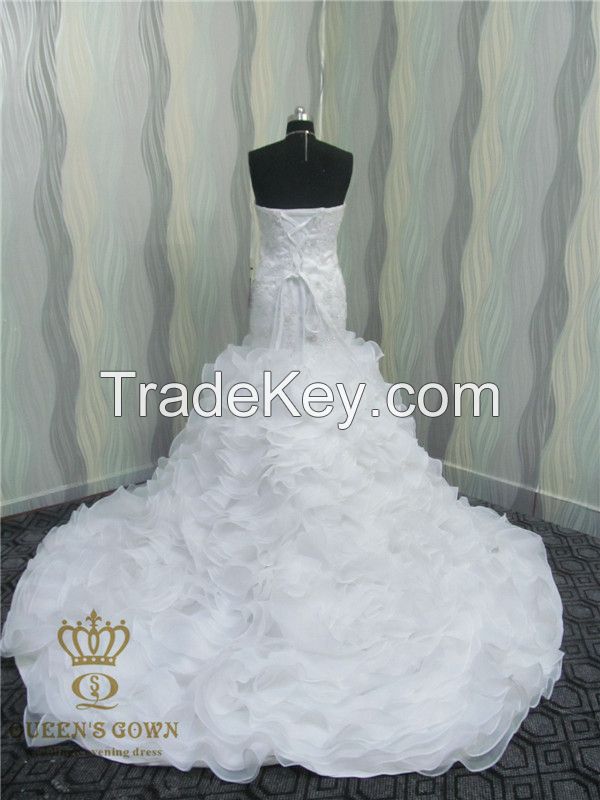 Bra Lace and  organza bridal wedding dress, tailored factory outlets