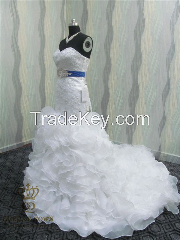 Bra Lace and  organza bridal wedding dress, tailored factory outlets