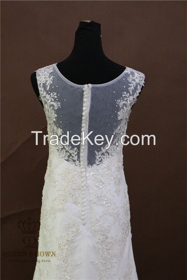 Handmade lace bride wedding dress High Quality Cheap Price wedding dresses Sister Dress