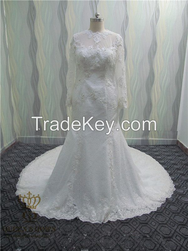 Ball-Gown Sweetheart Court Train Satin Wedding Dress with Cascading Ruffles