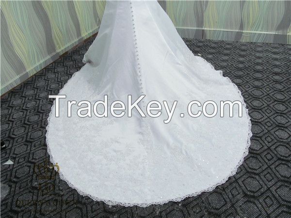 Heavy hand-beaded bride wedding dress, tailored factory outlets