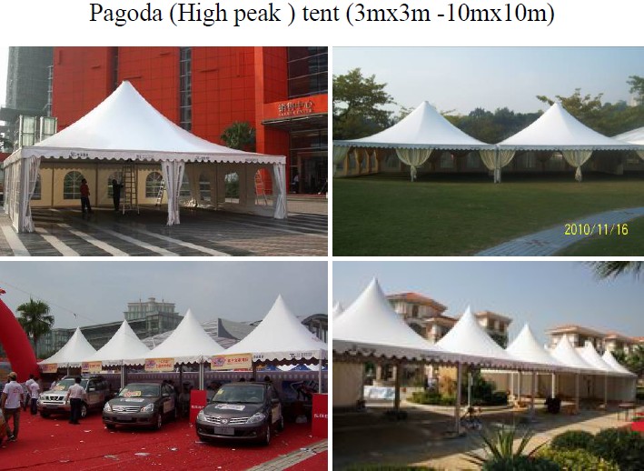 Aluminium Pagoda Tent With Glass Walling