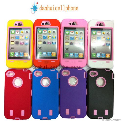 Armor Combo Case For iPhone 4 PC+Silicone