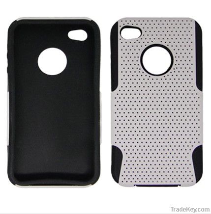 Mesh Silicone Combo Case For iphone 4G