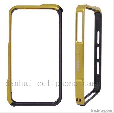 protector Aluminum Bumper Case For iPhone 4 yellow black