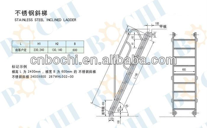 Marine Engine Room Inclined Ladder