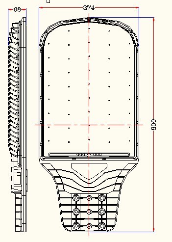 LED streetlight housing 60W, 100W, 150W