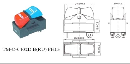 Rocker Switch for Electric Hair Dryer