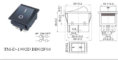 20A Rocker Switch