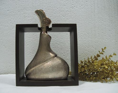 Ceramic Decoration Vase with Wood Frame