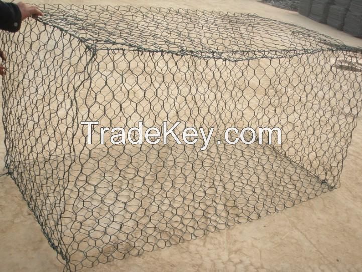 ASTM A975 standard heavily galvanized gabion baskets for erosion control engineering projects