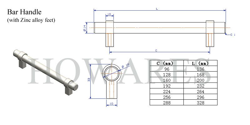 T Bar Cabinet Handles