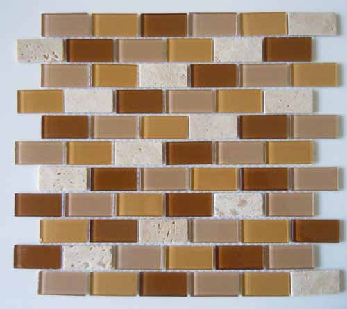 Glass Mix Stone Mosaic Tiles